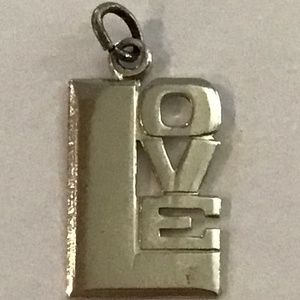 Vintage Sterling Love Pendant